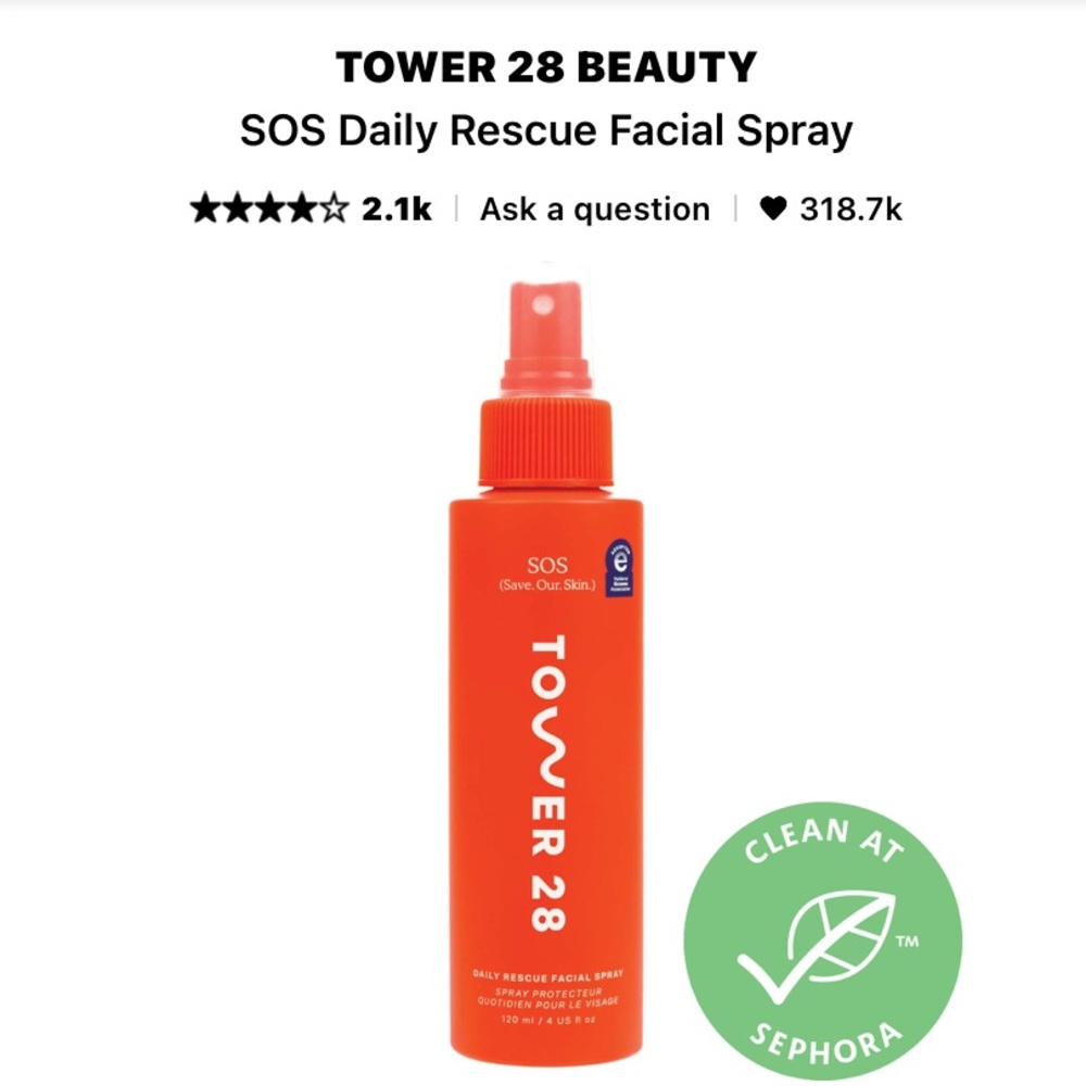 Tower 28 daily rescue facial spray